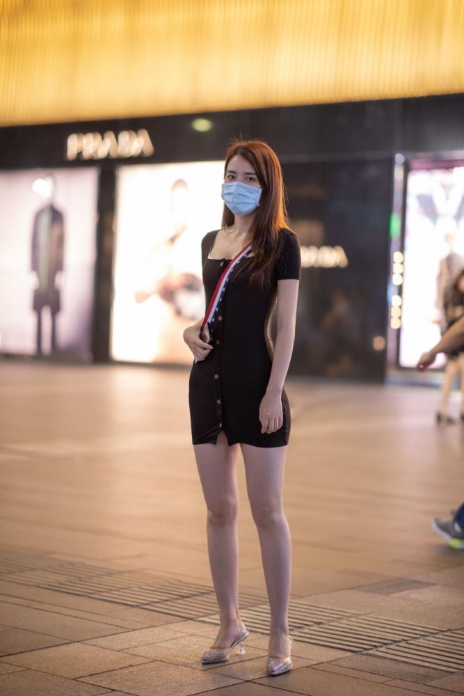 逛商场的黑色包臀裙美丽女孩【385P】00050-博拾图库