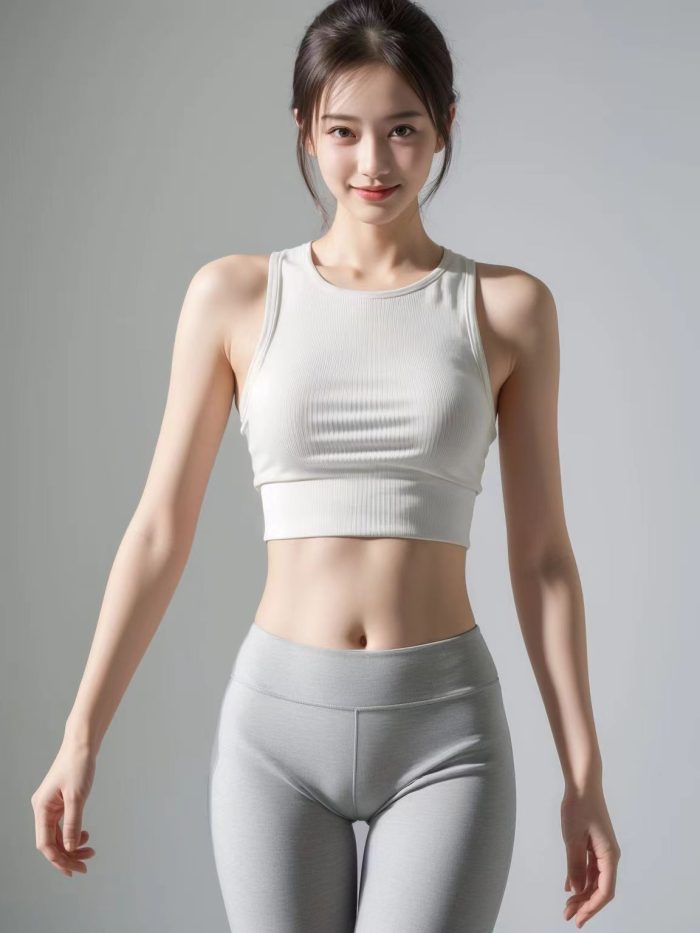 AI瑜伽裤清纯妹子系列图-博拾图库