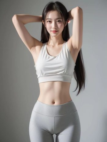 图片[3]-AI瑜伽裤清纯妹子系列图-博拾图库