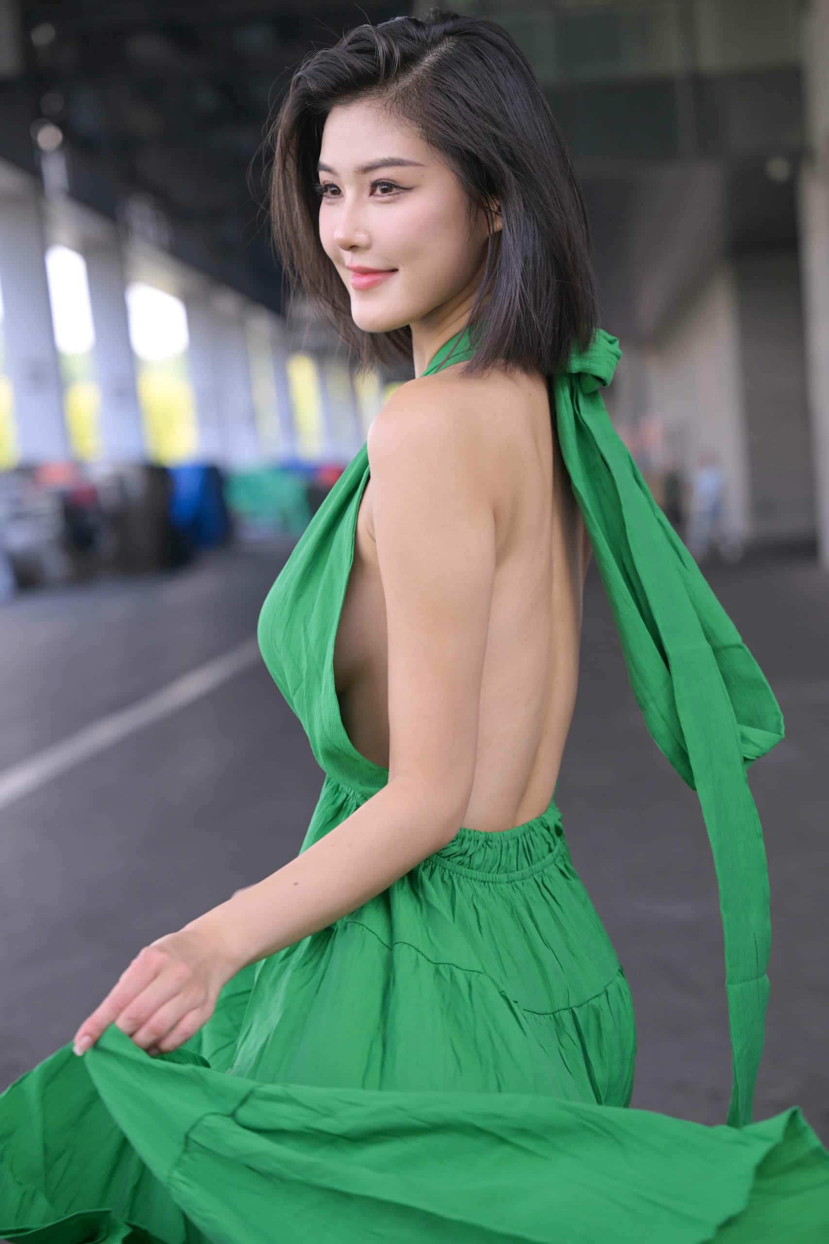 图片[3]-P4223 果绿色长裙 【97P】-博拾图库