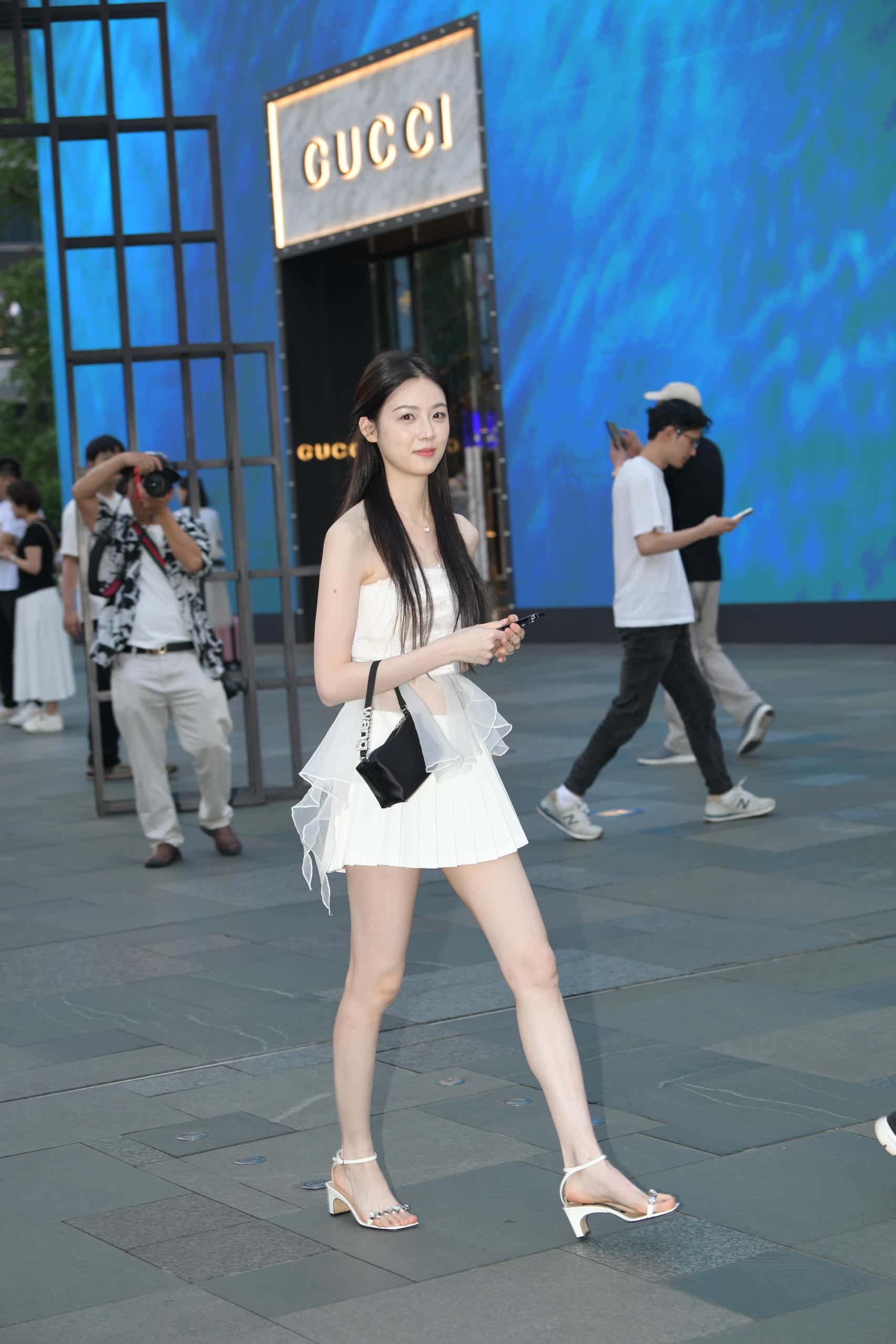 图片[1]-P4227 甜美白色连衣裙 【81P】-博拾图库